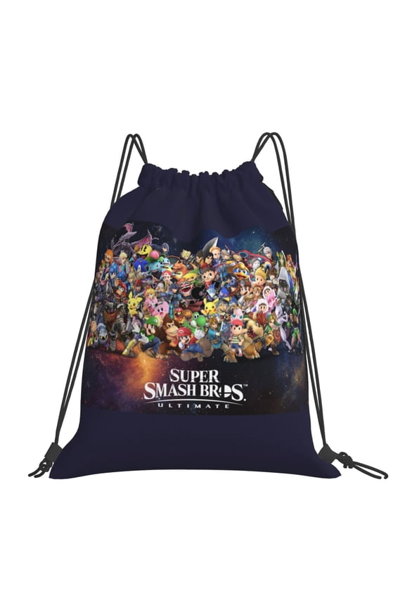 Super Smash Bros Ultimate Drawstring Backpack Sport Gym Bag For Yoga Swimming Gymsack Sport Strap Pack Bag
