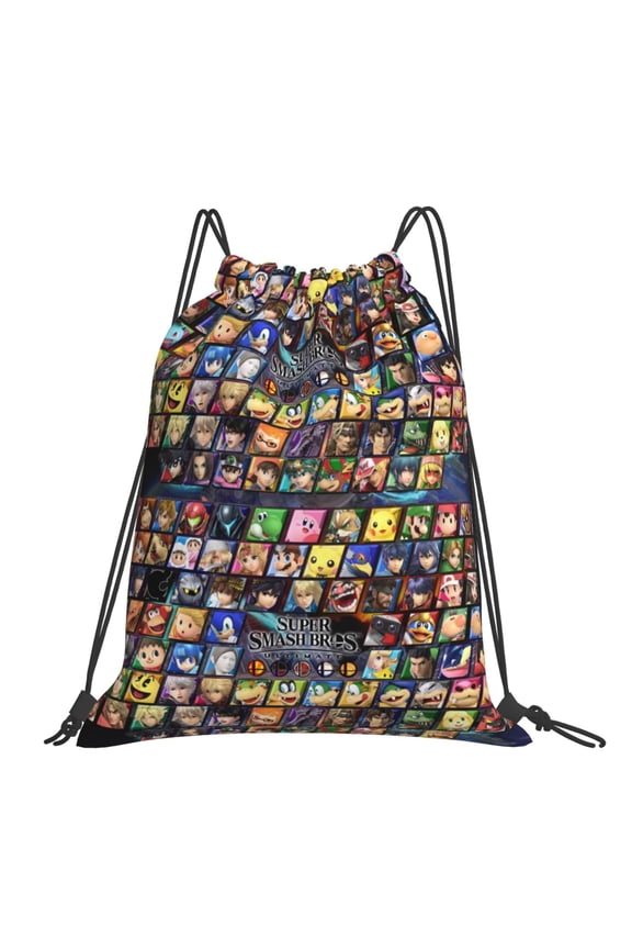 Super Smash Bros Ultimate Drawstring Backpack Sport Gym Bag For Yoga Swimming Gymsack Sport Strap Pack Bag