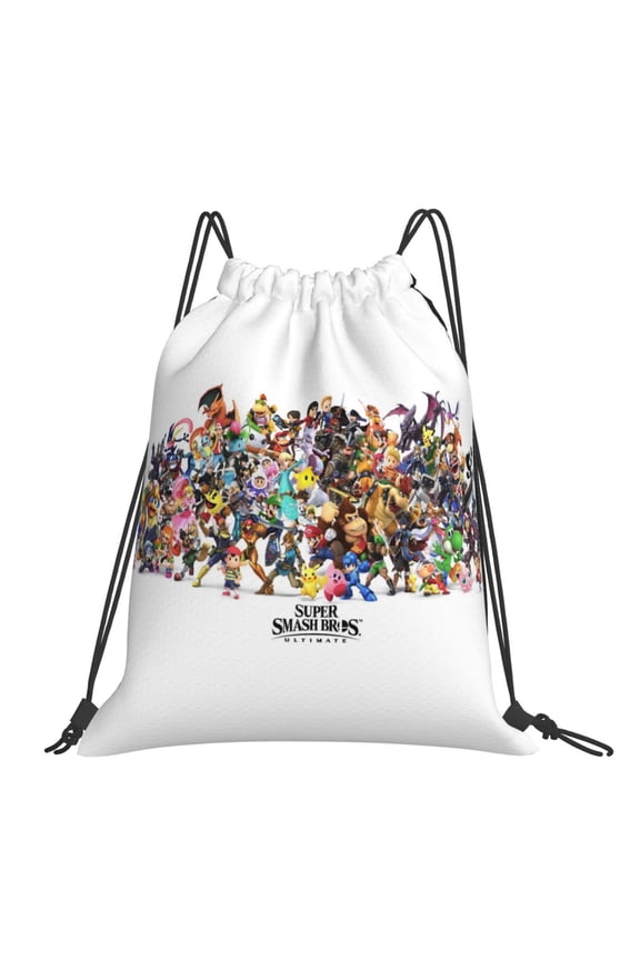 Super Smash Bros Ultimate Drawstring Backpack Sport Gym Bag For Yoga Swimming Gymsack Sport Strap Pack Bag