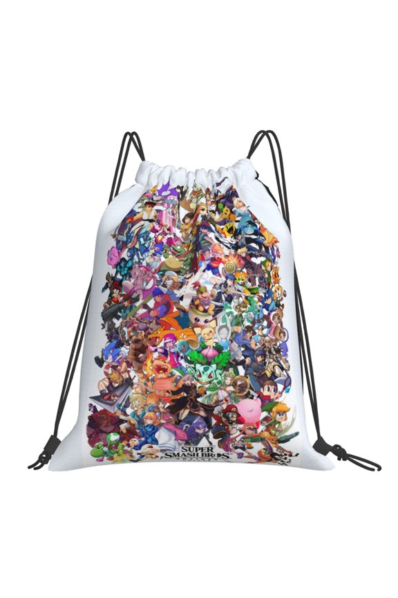 Super Smash Bros Ultimate Drawstring Backpack Sport Gym Bag For Yoga Swimming Gymsack Sport Strap Pack Bag