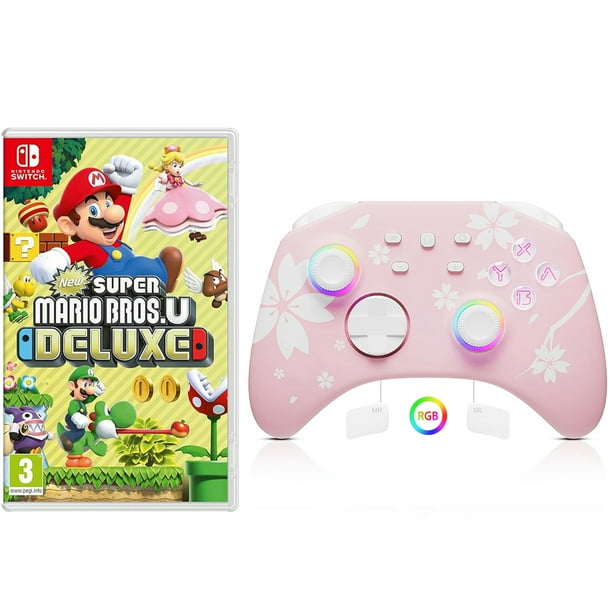 New super mario bros u pro controller discount
