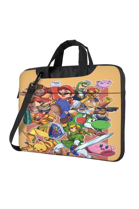 Super Smash Bros Ultimate Laptop Bag Laptop Case Computer Notebook Briefcase Messenger Bag With Adjustable Shoulder Strap 15.6 Inch