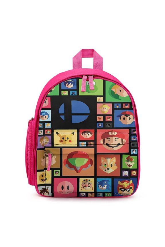Super Smash Bros Ultimate Lightweight Backpack Shoulder Bag Adjustable Straps Backpacks Daypack Travel Camping