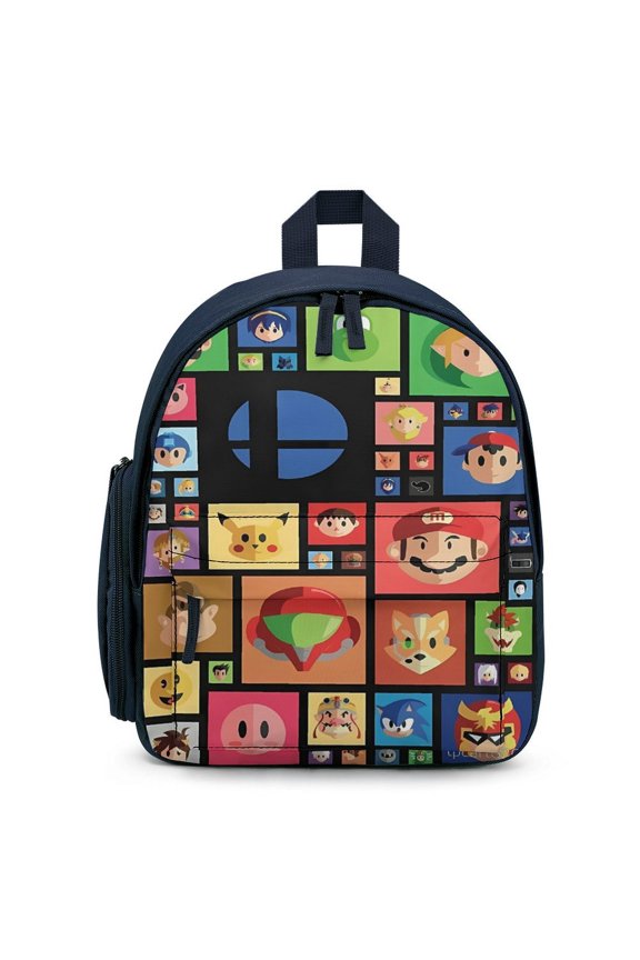 Super Smash Bros Ultimate Lightweight Backpack Shoulder Bag Adjustable Straps Backpacks Daypack Travel Camping