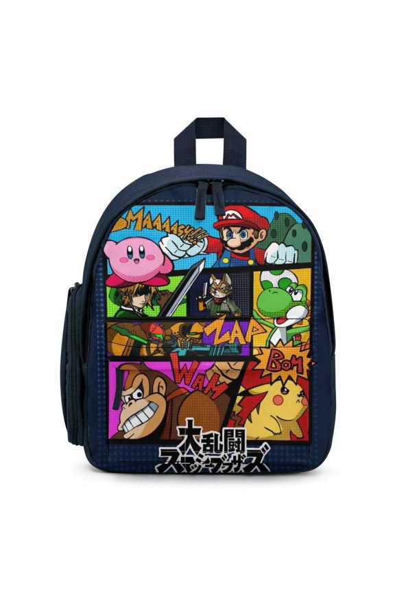 Super Smash Bros Ultimate Lightweight Backpack Shoulder Bag Adjustable Straps Backpacks Daypack Travel Camping