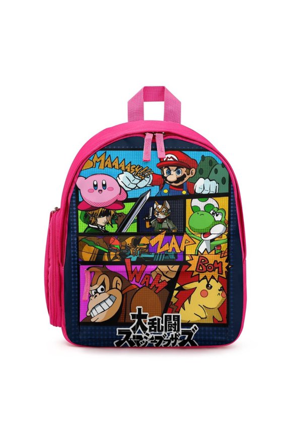 Super Smash Bros Ultimate Lightweight Backpack Shoulder Bag Adjustable Straps Backpacks Daypack Travel Camping