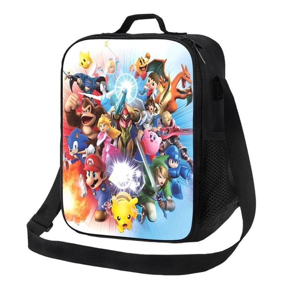 Super Smash Bros Ultimate Lunch Bag Lunch Box Lightweight Durable Lunch Tote Bag Portable Reusable Lunch Box Tote For Work Sport Picnic Camping