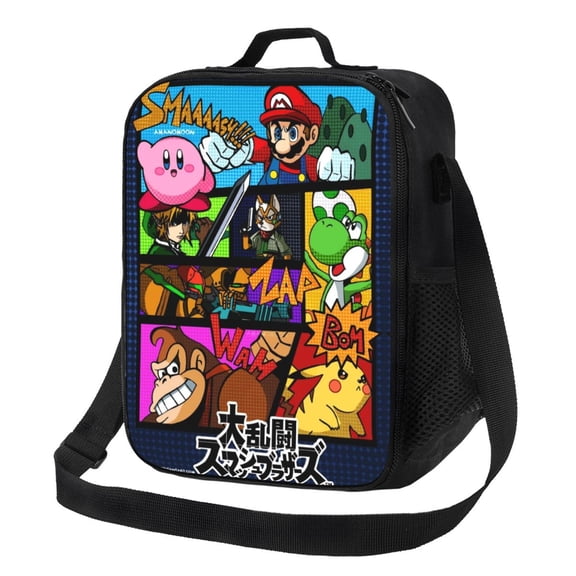 Super Smash Bros Ultimate Lunch Bag Lunch Box Lightweight Durable Lunch Tote Bag Portable Reusable Lunch Box Tote For Work Sport Picnic Camping
