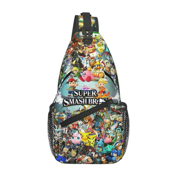 Super Smash Bros Ultimate Sling Bag Crossbody Sling Backpack Chest Bag Daypack Purses Shoulder Bag For Women Men Travel Hiking