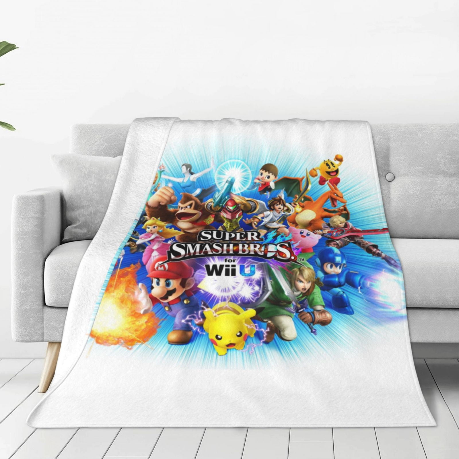 Super Smash Bros Ultimate Throw Blanket Couch Bed Sofa Soft Lightweight ...