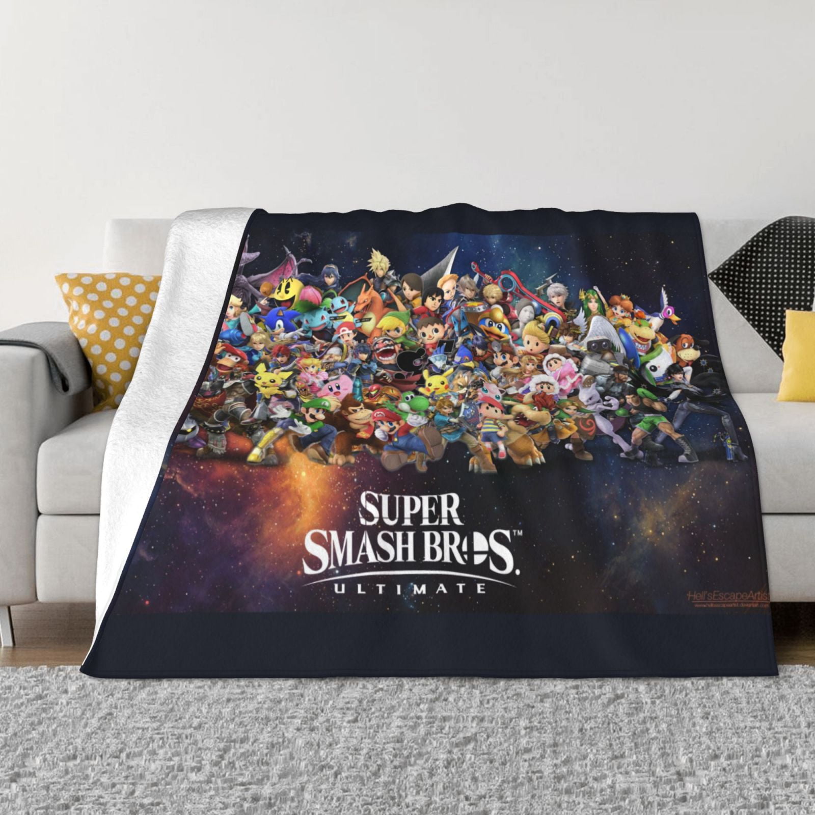 Super Smash Bros Ultimate Throw Blanket Couch Bed Sofa Soft Lightweight