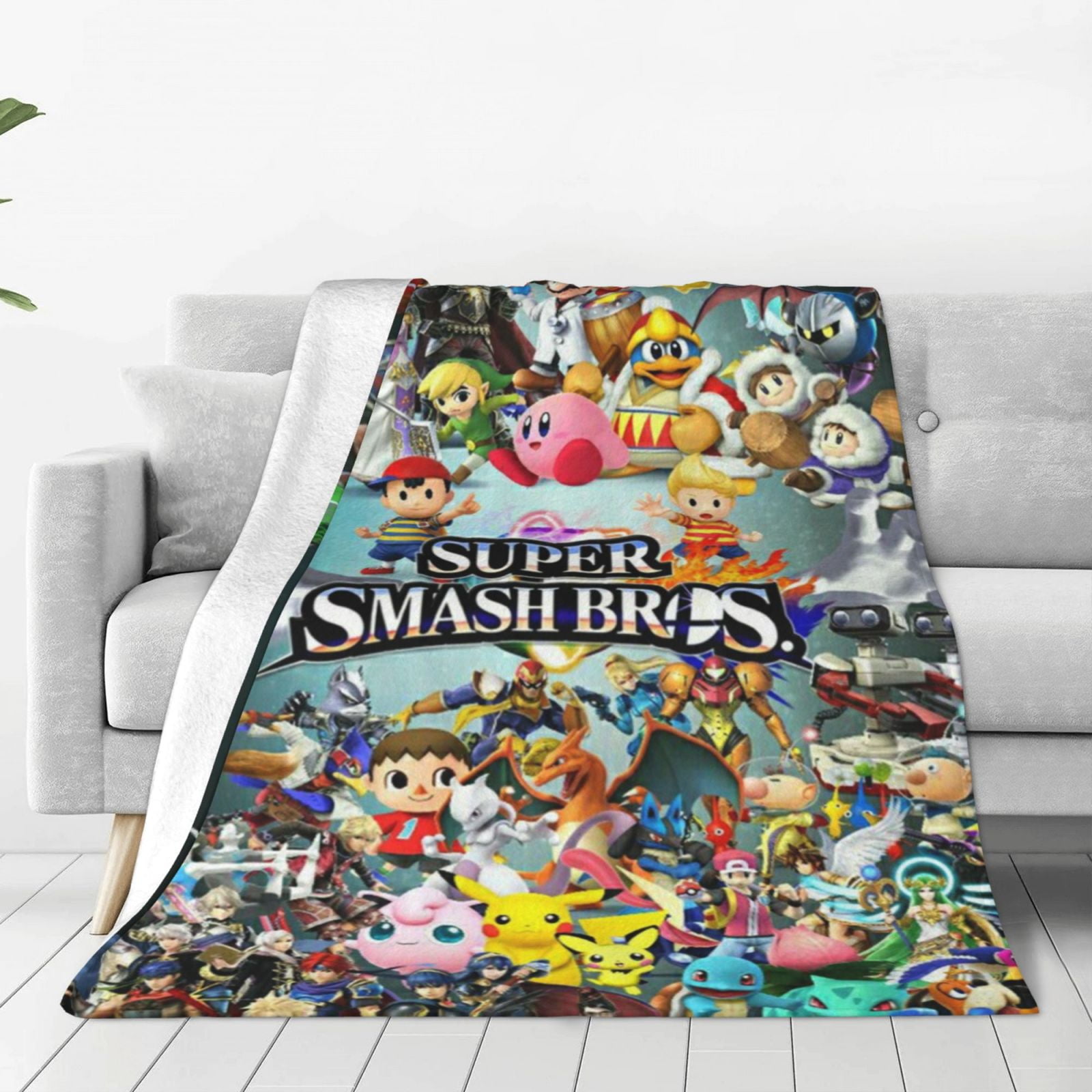 Super Smash Bros Ultimate Throw Blanket Couch Bed Sofa Soft Lightweight