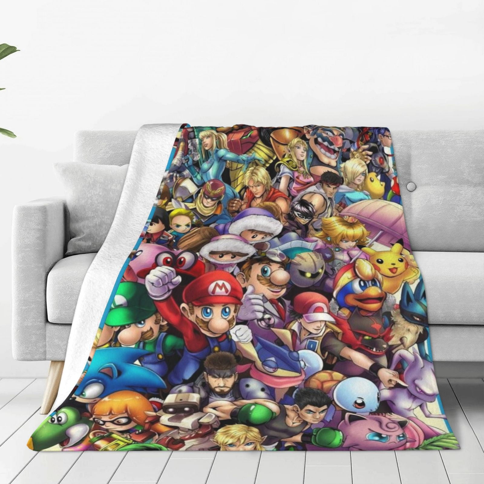 Super Smash Bros Ultimate UltraSoft Micro Fleece Blanket Throw All