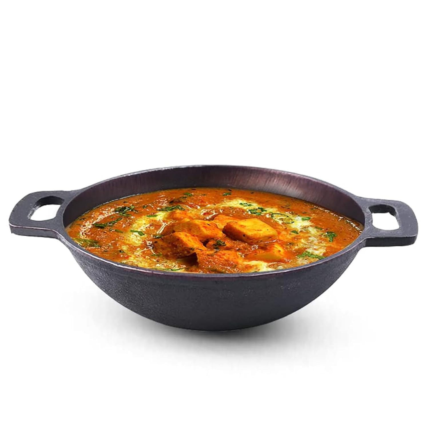 Super Smooth Cast Iron Kadai For Deep Frying Small, 20.3cm, 8 Inch, 1