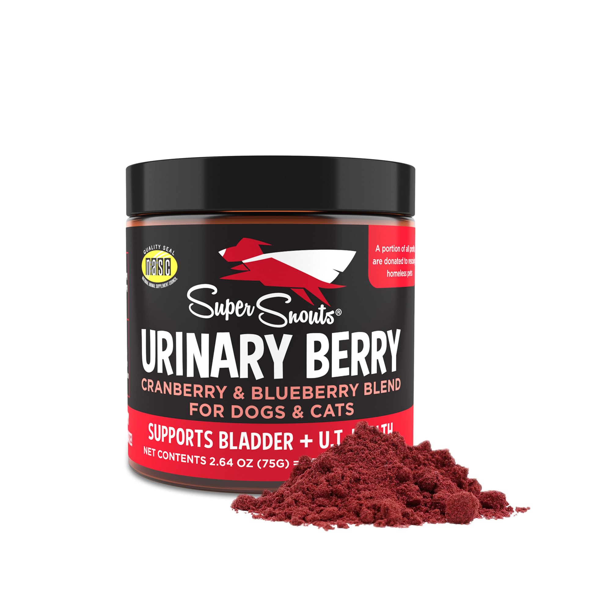 Super Snouts Urinary Berry Urinary Tract Supplements for Cats, Made in