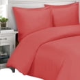 thumbnail image 1 of Super Soft 100% Bamboo Viscose Duvet Cover 3-Piece Set - Full/Queen - Coral, 1 of 1