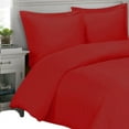 thumbnail image 1 of Super Soft 100% Bamboo Viscose Duvet Cover 3-Piece Set - Full/Queen - Red, 1 of 1