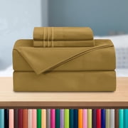 1500 Series Hotel Collection Bed Sheet Set Microfiber, Deep Pocket, Wrinkle & Fade Resistant Bedding, Queen, Bronze