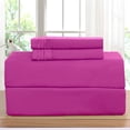 thumbnail image 1 of 4-Piece 1500 Series Bed Sheets Soft, Comfortable, Perfect for Any Bedroom , Queen, Hot Pink, 1 of 5