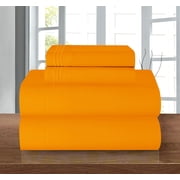 Elegant Comfort 1500 Series Bed Sheet Set, Deep Pocket, Twin/Twin XL, Elite Orange