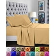 thumbnail image 1 of Silky-Soft 1800 Series - Wrinkle-Free 4-Piece Bed Sheet Set, Deep Pocket up to 16 inch, Queen, Gold, 1 of 6