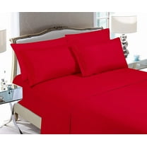 Super Soft 1500 Series Pillowcase Set - Wrinkle & Fade Resistant, Silky Microfiber, King Size, Red