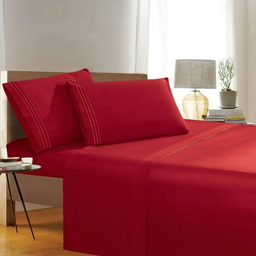 Super Soft 1500 Series Sheet Set - Deep Pocket, Wrinkle & Fade Resistant, California King, Burgundy