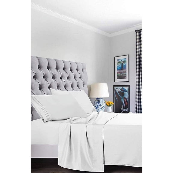 Elegant Comfort California King Sheet Set 1500 Series Microfiber Soft Breathable Wrinkle-Resistant Bed