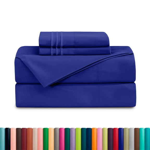Deep Pocket Full Sheets Set – 1500 Series Soft Cooling Microfiber Bed Sheets, Hotel Luxury Full Size Sheets Set, Royal Blue