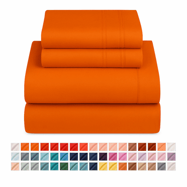 CLEARANCE Super Soft 1500 Series Sheet set, Queen, Elite Orange