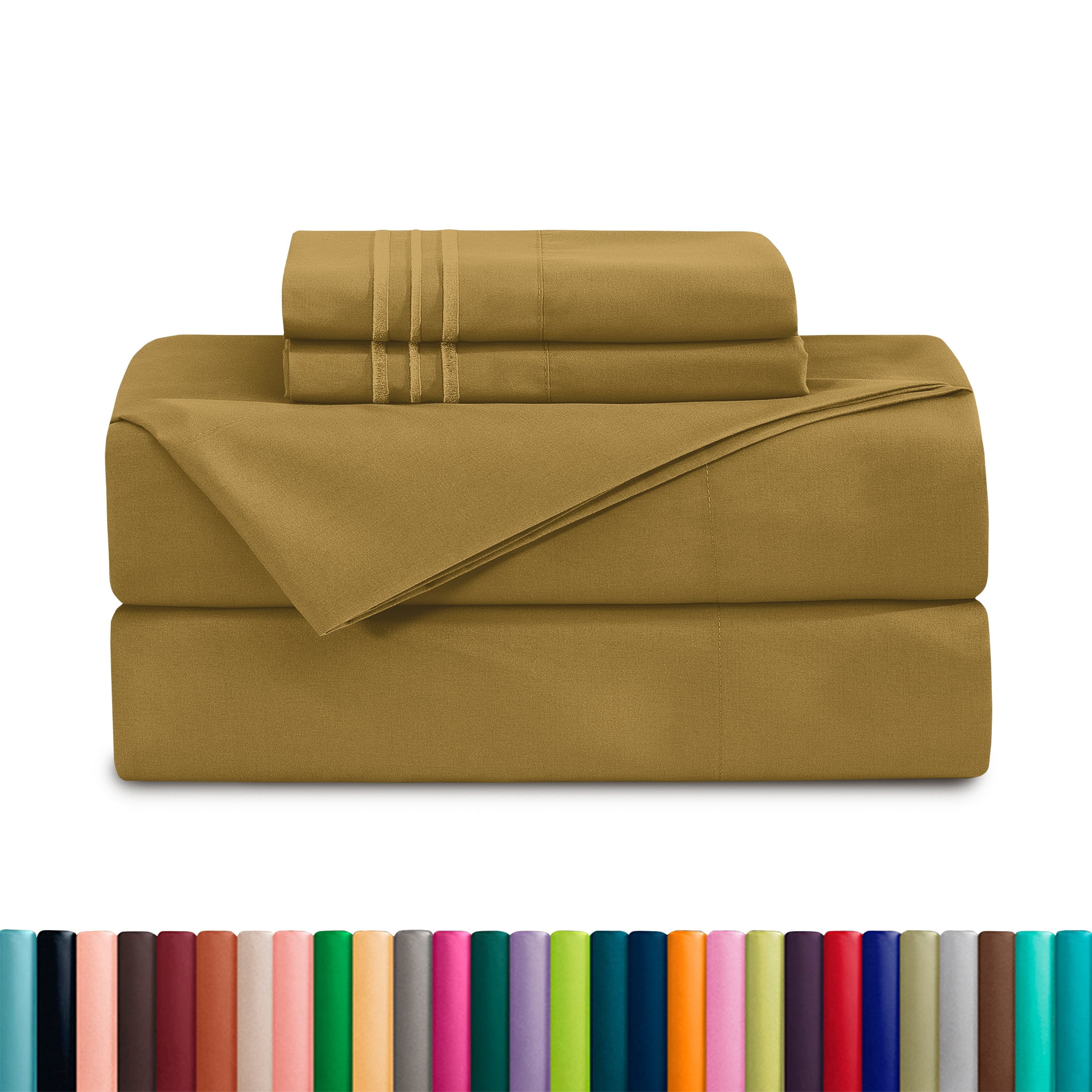Elegant Comfort Deep Pocket Queen Sheet Set, Extra Deep Pocket Cooling Bed Sheets, Bronze