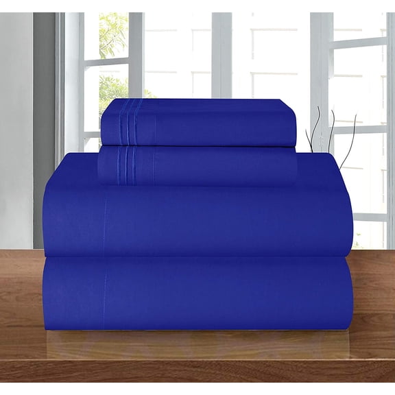 Elegant Comfort 1500 Series Sheet Set, Twin/Twin XL Royal Blue