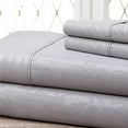 thumbnail image 1 of Super-Soft 1600 Series Bamboo Embossed Bed Sheet, Gray - King, 4 Piece, 1 of 1
