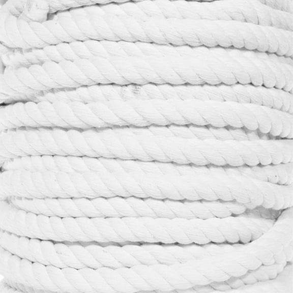 Super Soft 3 Strand Twisted Cotton Rope - Multiple Colors to Choose from in Various Diameters and Lengths