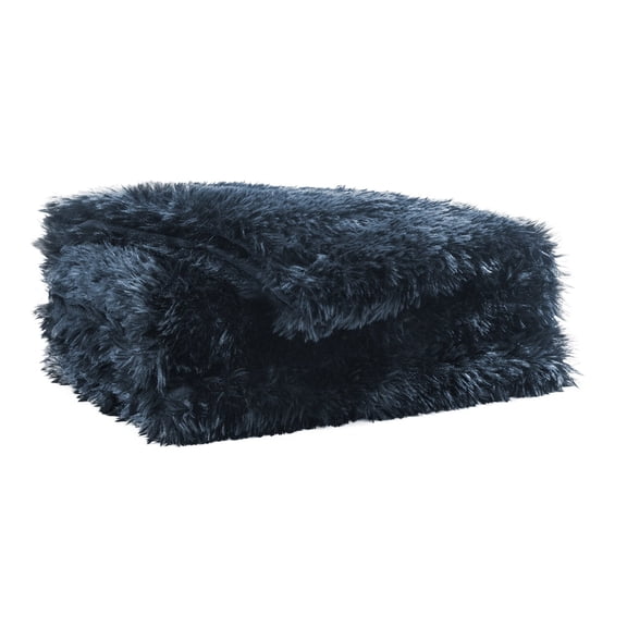 Super Soft Alpaca Blend Throw Blanket Blue - Warm & Lightweight for Couch, Bed, or Sofa - Cozy Decorative Throw for Living Room, Bedroom, Nursery