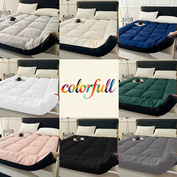 Super Soft And Ultra-thin Super Mattress Topper, Double Size FoldableMattress Topper, Suitable ForBed Frames, Bedroom, Guest Room, Dorm