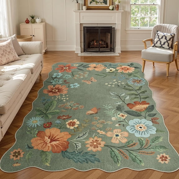 Super Soft Area Rug: Our carpet for bedroom are made of skin-friendly materials. When your kids or pets play barefoot, it's as soft as cotton and like walking on clouds, keeping the soles of your fee