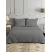 Super Soft Bamboo Bed Sheet Sets, 1800 Thread Count, Hypoallergenic and Machine-Washable, Gray 4 Piece Set