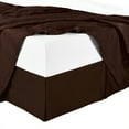 thumbnail image 1 of Super Soft Bed Skirt Brushed Microfiber, 14-Inch Tailored Drop Pleated Dust Ruffle, Shrink and Fade Resistant - Twin - Chocolate, 1 of 1