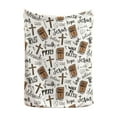 thumbnail image 1 of Super Soft Bible Jesus Throw Blanket - Cozy Religious Themed Blanket for Home Living Room/Bedroom/Prayer Room, Warm Flannel Blanket with Inspirational, Perfect Gift for Valentine's Day, 39*28in, A, 1 of 2