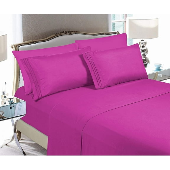 Super Soft, Breathable Pillowcase Set, King Size, Hot Pink