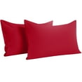 thumbnail image 1 of Super Soft Brushed Microfiber Pillowcase Set of 2 Pack, Machine Washable Pillow Cases with Envelope Closure, King, 20 x 36 inches, Red, 1 of 6