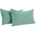 thumbnail image 1 of Super Soft Brushed Microfiber Pillowcase Set of 2 Pack, Machine Washable Pillow Cases with Envelope Closure, Queen, 20 x 30 inches, Sea Green, 1 of 6