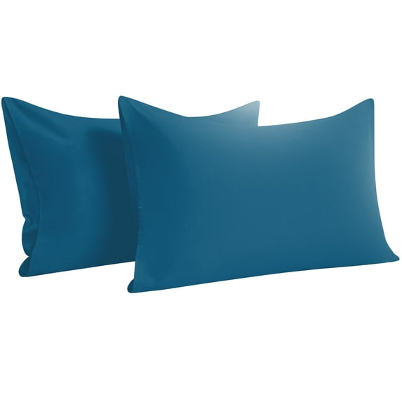Super Soft Brushed Microfiber Pillowcase Set of 2 Pack, Machine Washable Pillow Cases with Envelope Closure, Queen, 20 x 30 inches, Slate Blue
