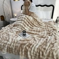 thumbnail image 1 of Super Soft Bubble Faux Rabbit Fur Blanket, Machine Washable, All-Season, Queen/KingSizes, Multifunctional Nap Blanket, Suitable For Office, Bedroom, Sofa, Travel, Double-Sided Usable, 1 of 6
