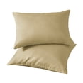 thumbnail image 1 of Super Soft Cotton Pillowcase Set of 2, Machine Washable Cotton Bed Pillow Covers with Envelope Closure, Queen Size, 20 x 30 inches, Khaki, 1 of 7