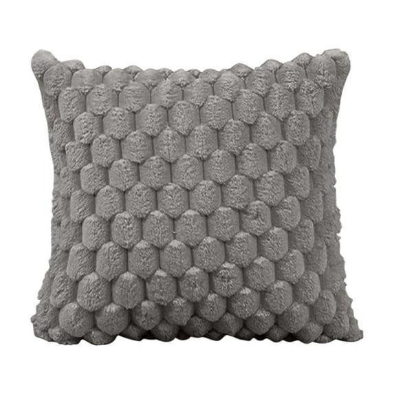 Super Soft Cozy Decorative Throw Pillow Covers Fuzzy Plush Cushion Cover Pillowcase for Sofa Couch Bed Livingroom 17.7x17.7Inch