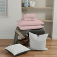 thumbnail image 1 of Color Sense Cotton Rich Jersey Bedsheet Set, Super-Soft & Cozy Knitted, 4-Piece Full Blush, 1 of 8