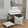 thumbnail image 1 of Color Sense Cotton Rich Jersey Bedsheet Set, Super-Soft & Cozy Knitted, 4-Piece Queen White, 1 of 8
