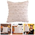 thumbnail image 1 of Super Soft Cozy Lumbar Decorative Throw Pillow Covers Fuzzy Plush Fur Cushion Cover Pillowcase for Sofa Couch Bed Livingroom 18"x18", Pink, 1 of 7